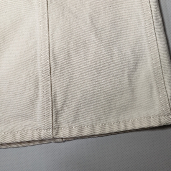 NEW-  Womens Levi's A-line Button Front Mini Skirt Today is the Day White - Picture 5 of 8
